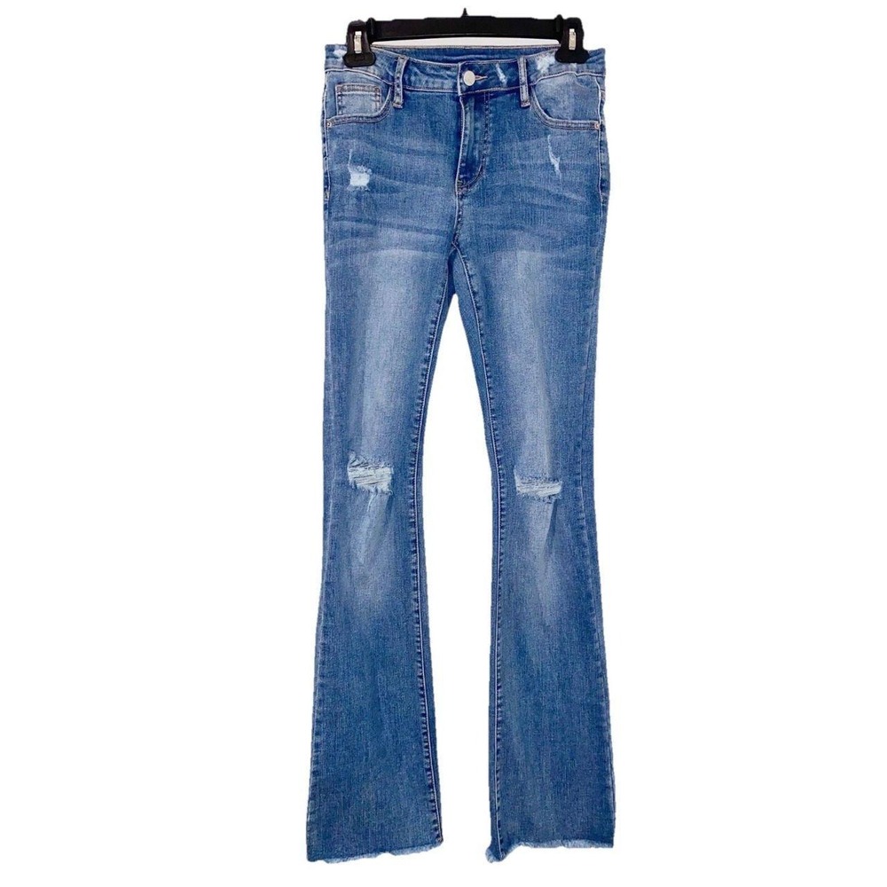 Women Distressed Straight Jeans Size 4